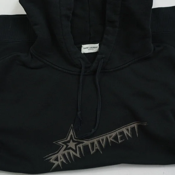 SAINT LAURENT STAR LOGO HOODIE, 2019 | BLACK | MEDIUM - Picture 6 of 9